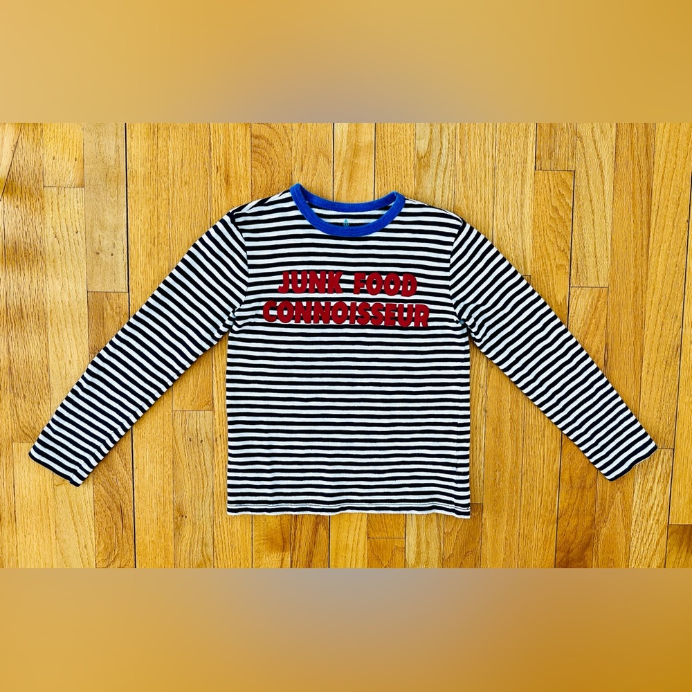 J Crew Crewcuts & Hanna Andersson Striped Long Sleeved T-Shirts Red Black White - Picture 2 of 11